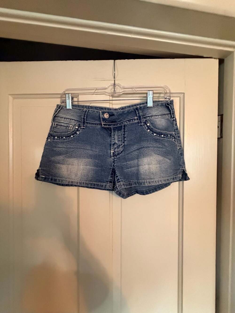 Angels Y2K Bejeweled Denim Jean Shorts